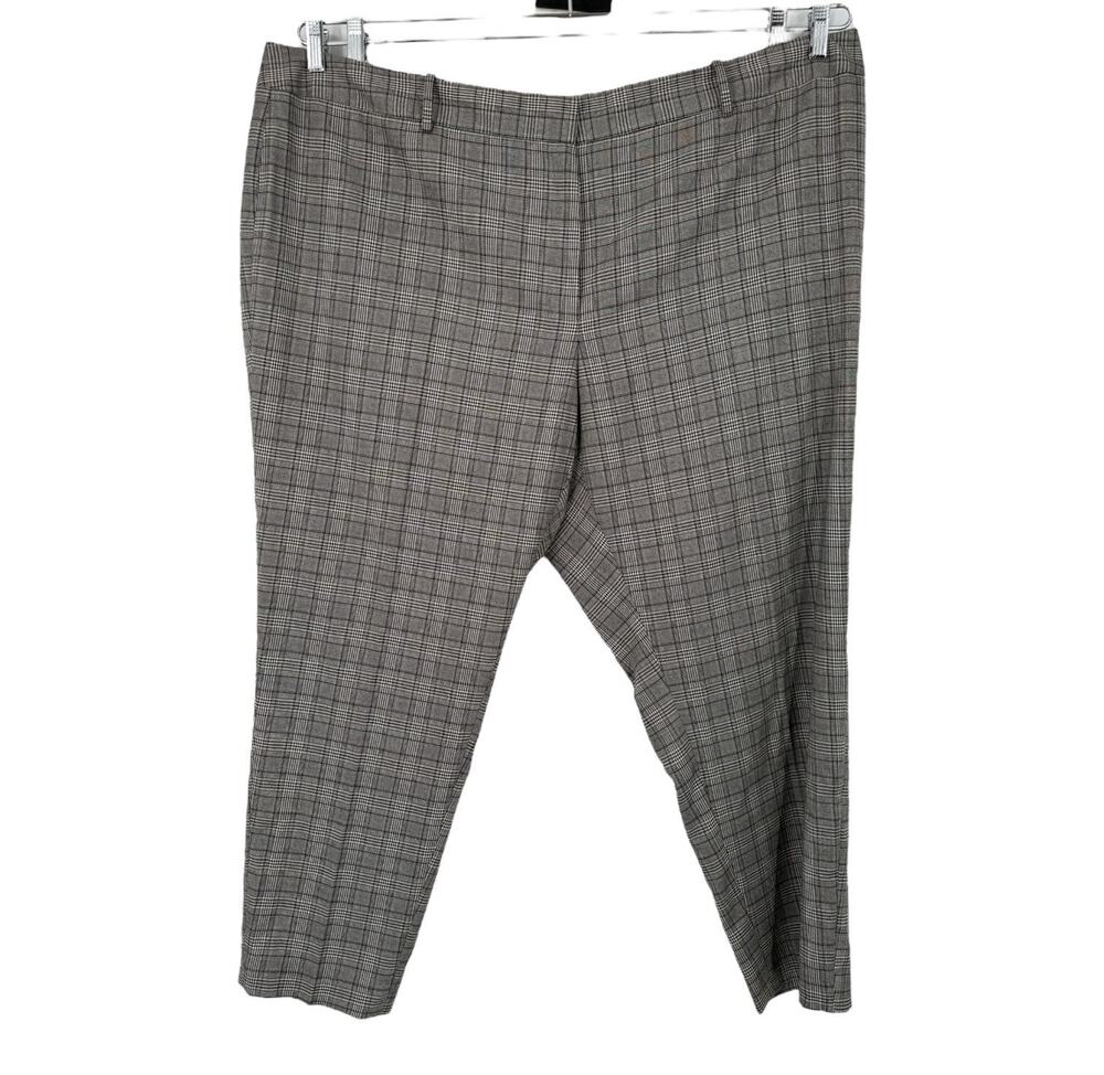 Calvin Klein pants plaid Slim Fit Trousers black size 24W